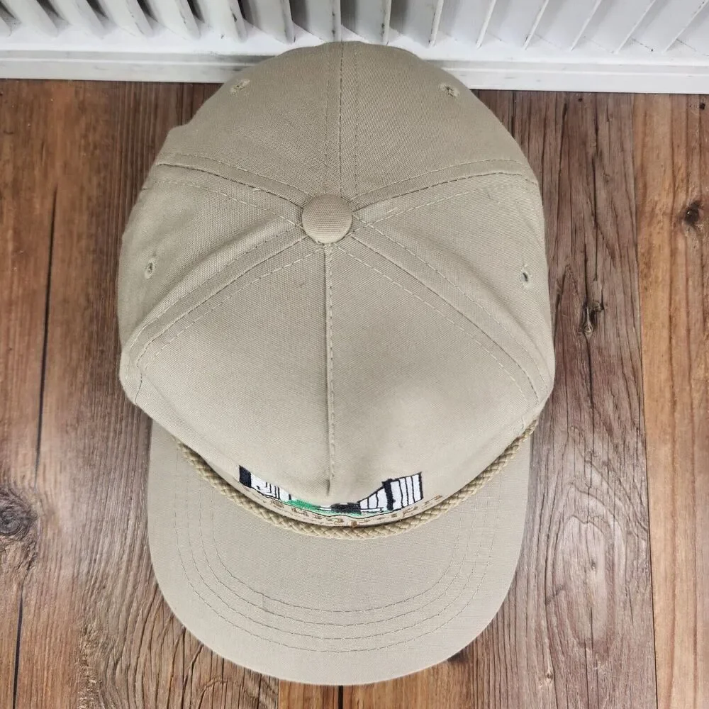 VTG Assumption Cooperative Grain Co. Snapback Hat Cap Tan Rope Farmer Grower